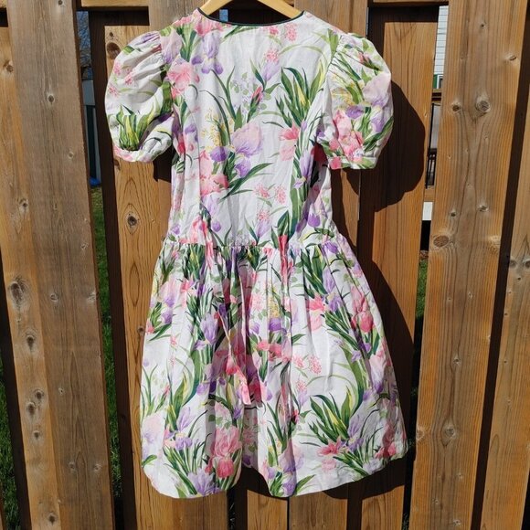 LOVELY Vintage FLORAL Dress TOP OF THE CLASS Size 14 - Picture 6 of 7